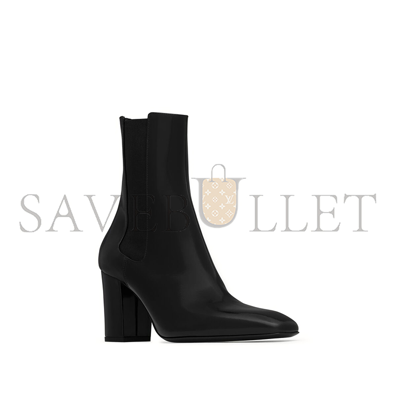 YSL BETTY CHELSEA BOOTS IN GLAZED LEATHER 818275AAEHG1000